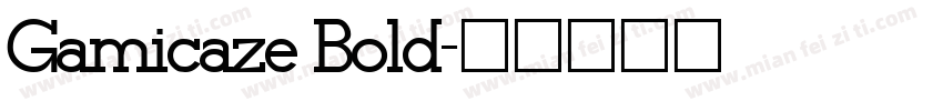 Gamicaze Bold字体转换